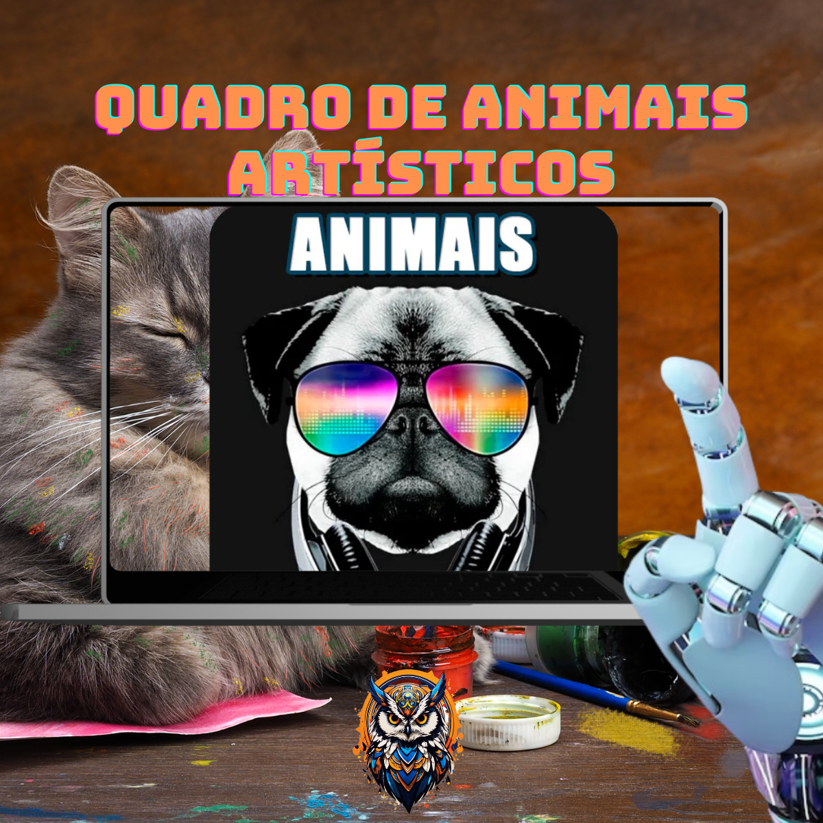 Quadro de Animais Artísticos