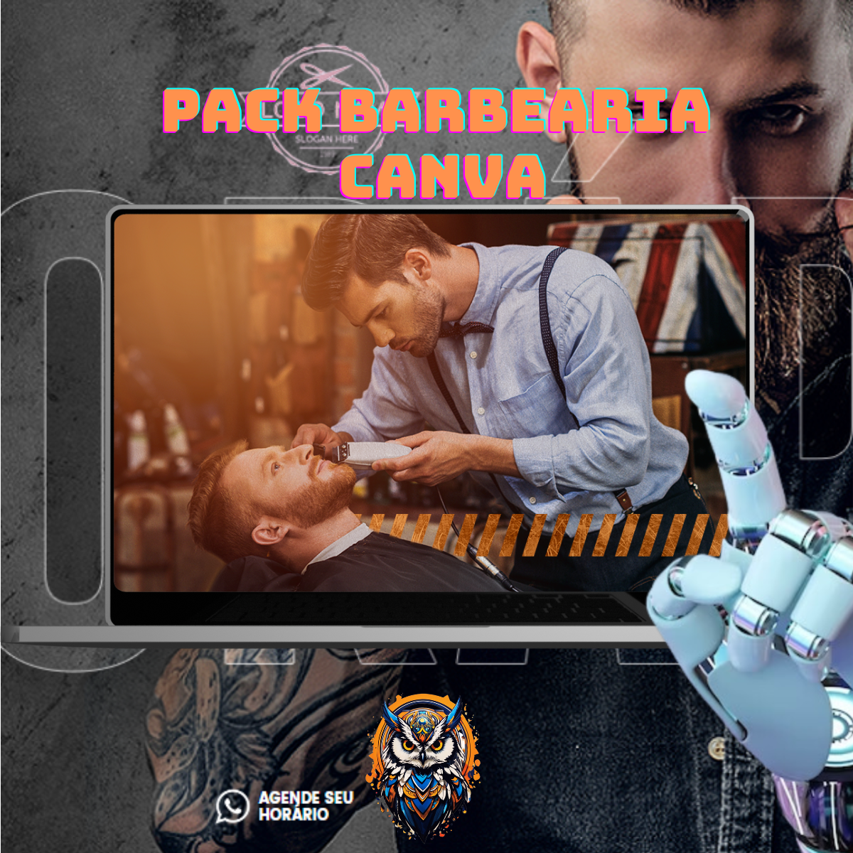 Pack Barbearia Canva